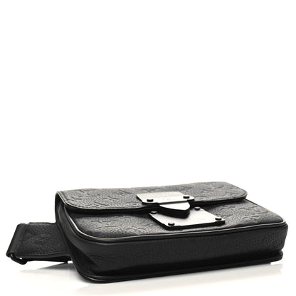 Louis Vuitton Taurillon Monogram S Lock Sling Bag Black 4 of 9