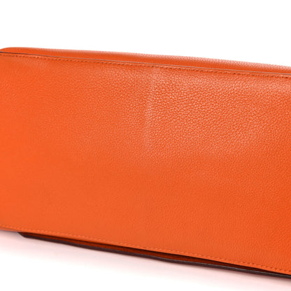 Hermes Taurillon Clemence Jypsiere 34 Orange 12 of 37