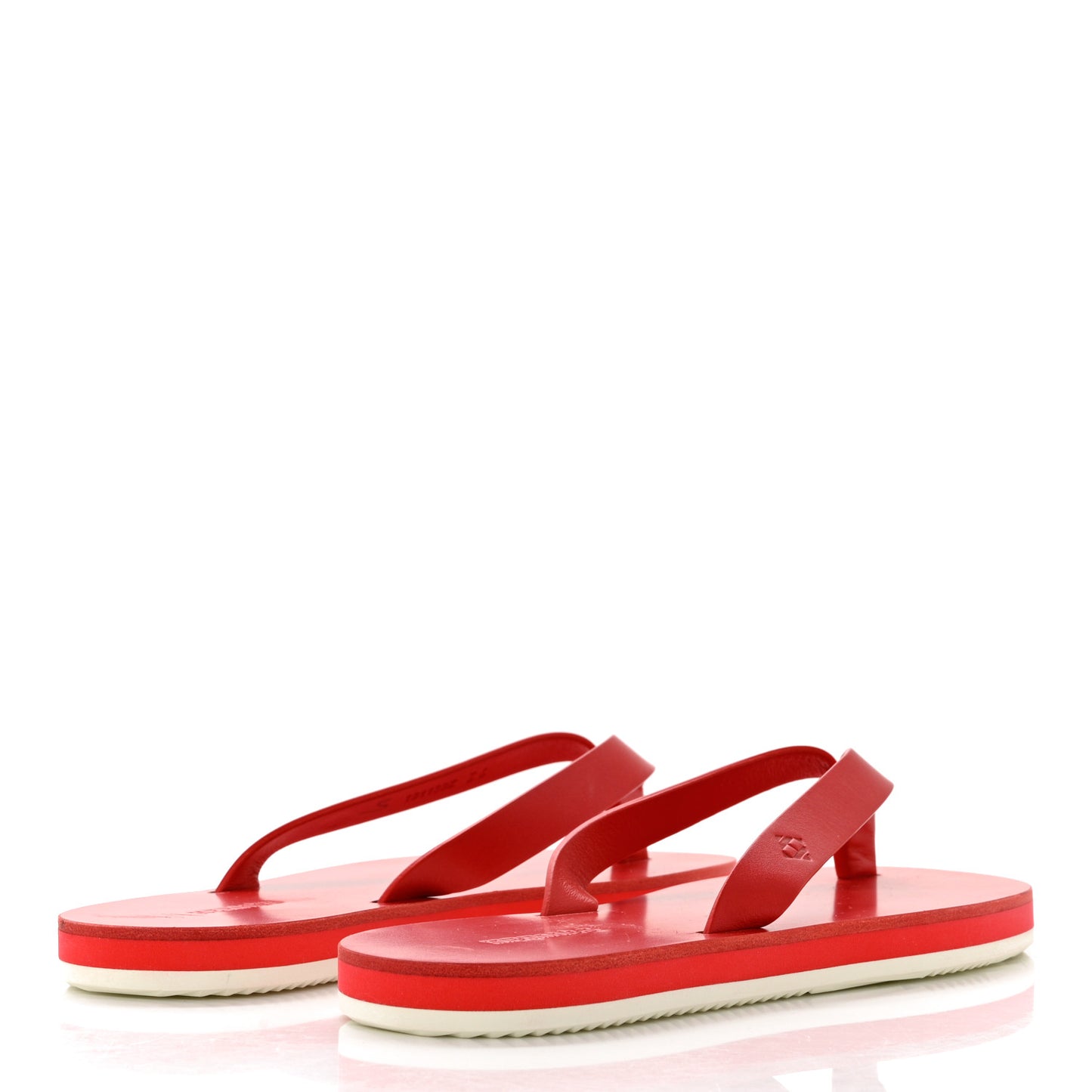 Calfskin Summer Thong Sandals 36 Pavot