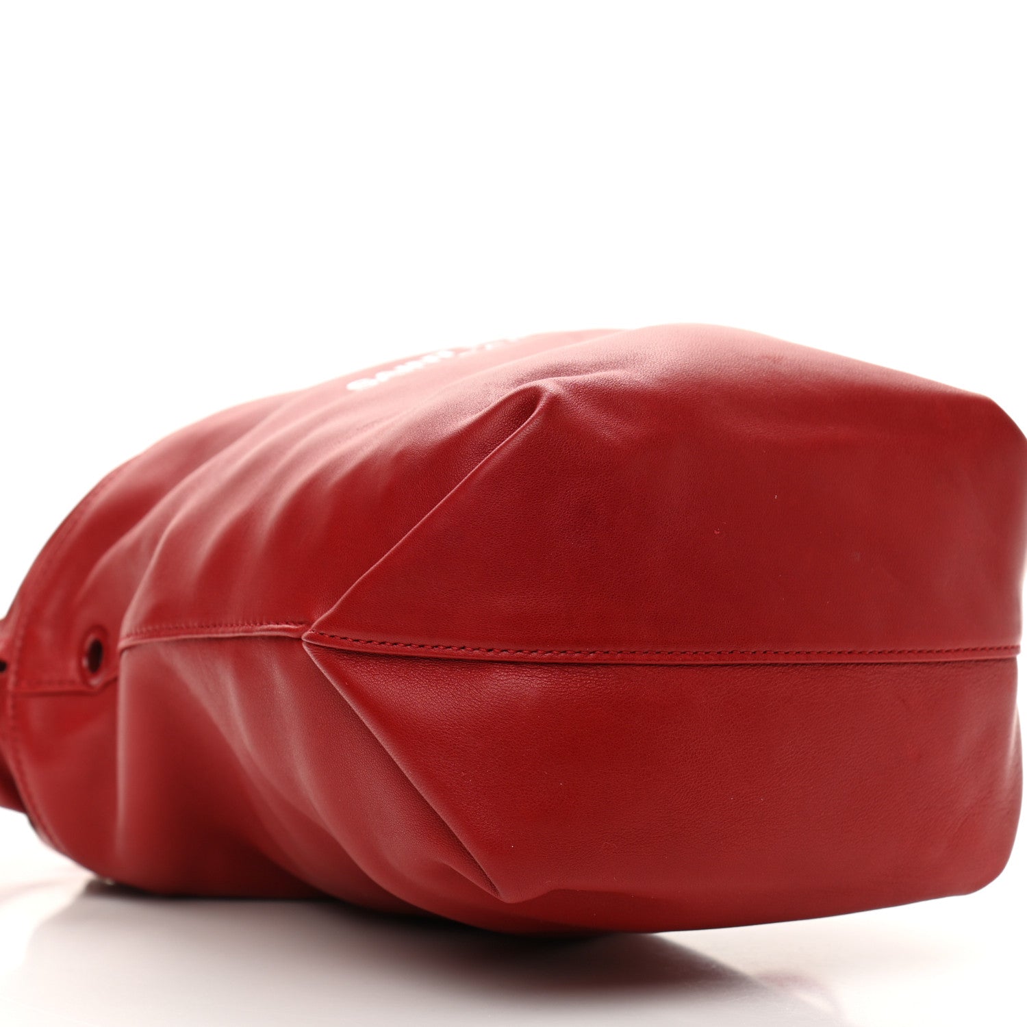 Saint Laurent Lambskin Small Teddy Bucket Bag Red 10 of 12