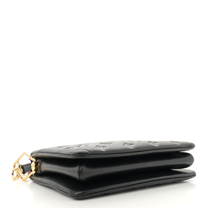 Louis Vuitton Lambskin Embossed Monogram Coussin BB Black 4 of 11