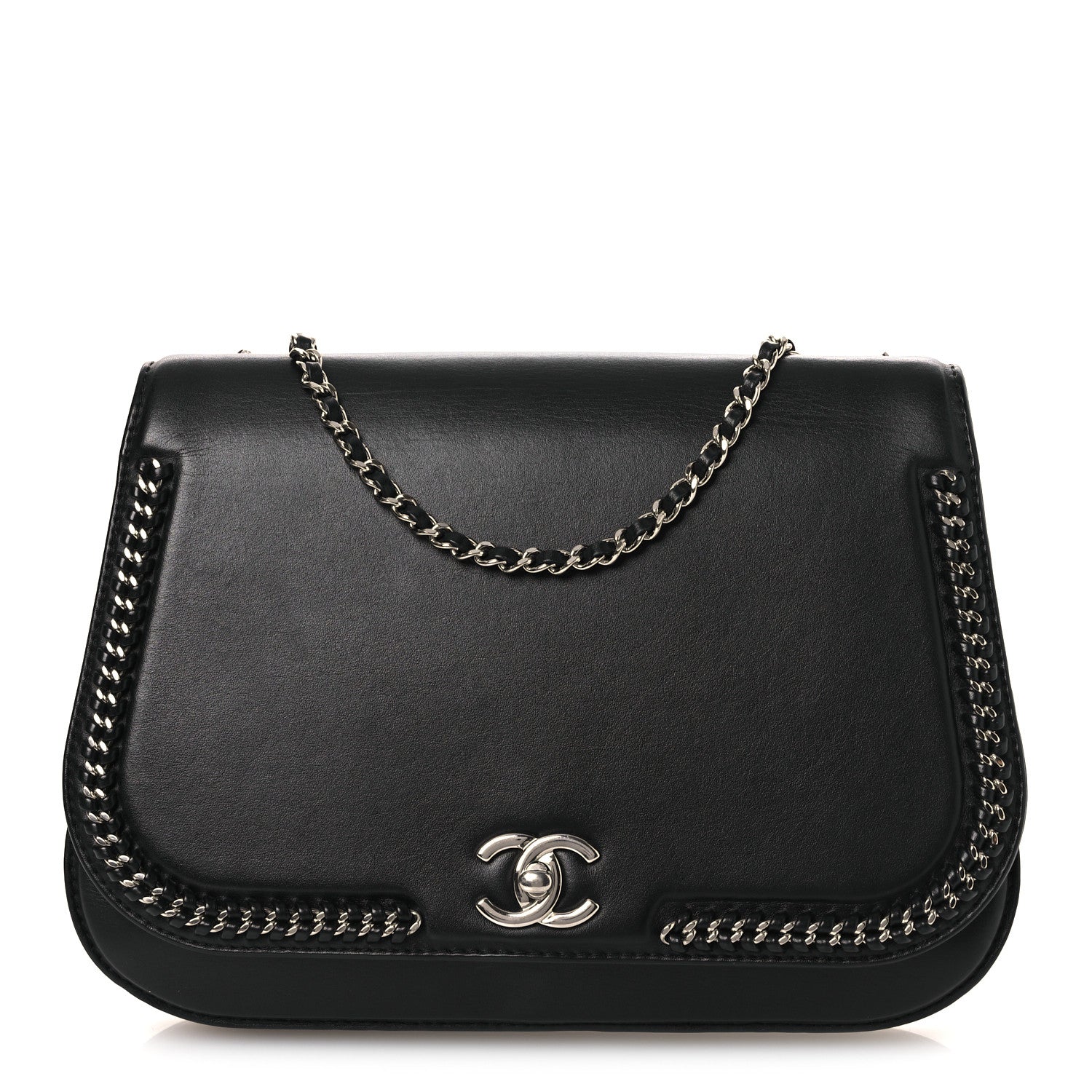 Chanel Calfskin Braided Small Chic Flap Black 1 of 10