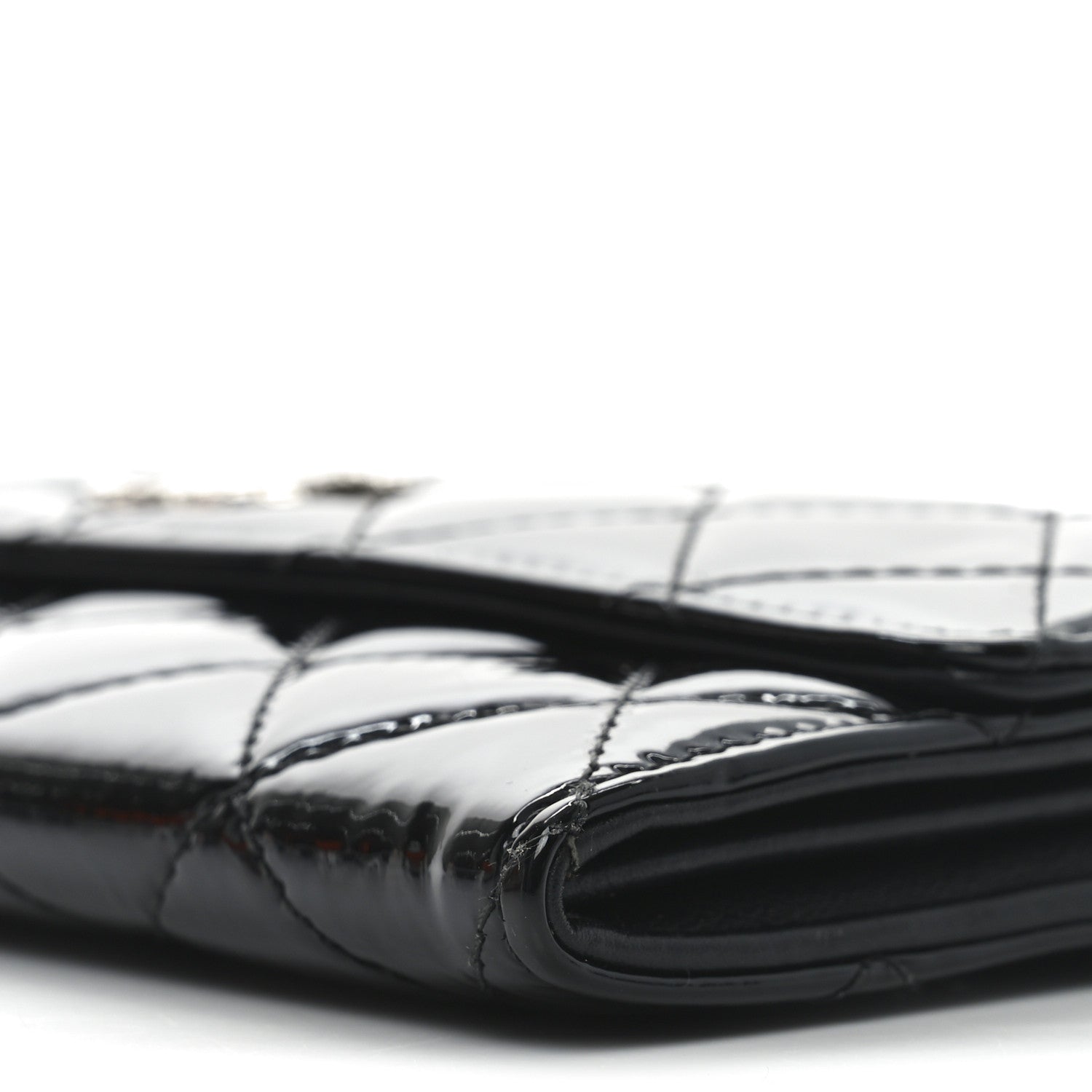Chanel Patent Quilted Large Brilliant Flap Wallet Black 9 of 10
