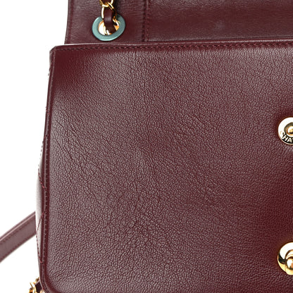 Chanel Sheepskin Quilted Vintage Mademoiselle Flap Dark Red 13 of 20
