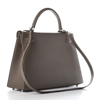 Hermes Epsom Kelly Sellier 32 Etoupe 3 of 12