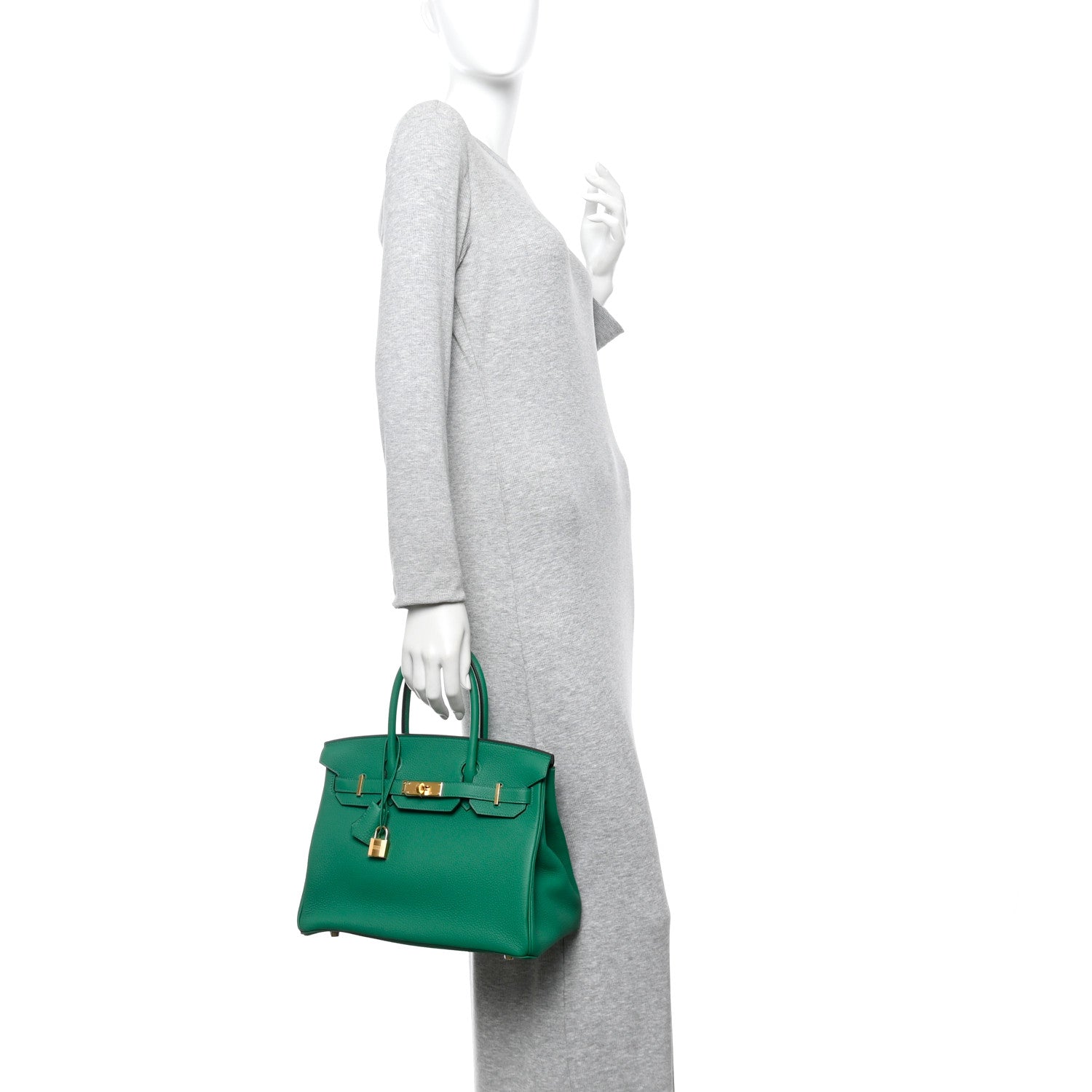 Hermes Togo Birkin 30 Vert Vertigo 2 of 11