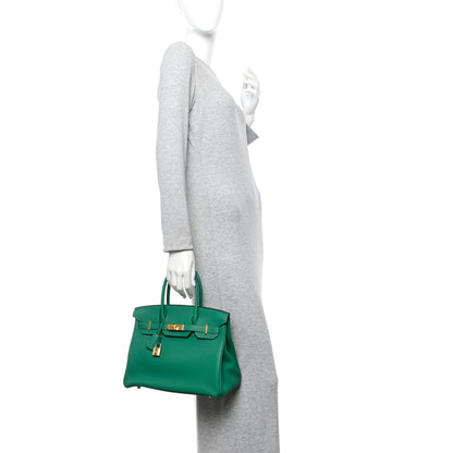 Hermes Togo Birkin 30 Vert Vertigo 2 of 11