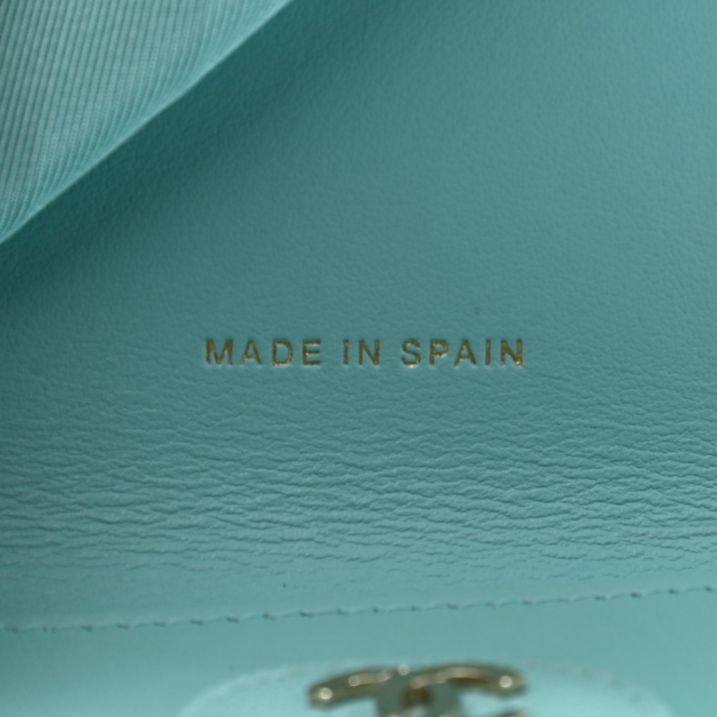 Caviar Quilted Compact Flap Wallet Light Blue