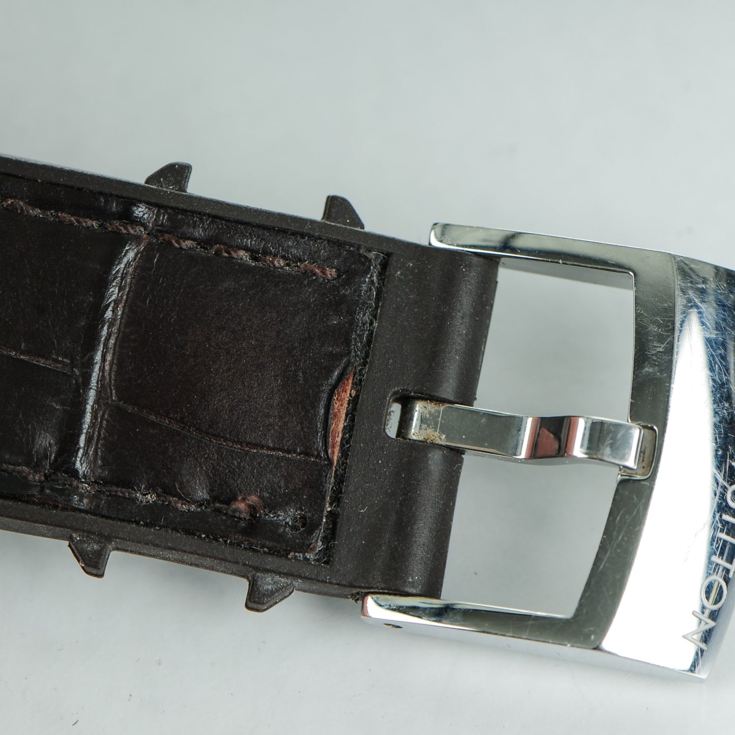Stainless Steel Alligator 41mm Tambour GMT Automatic Watch Brown
