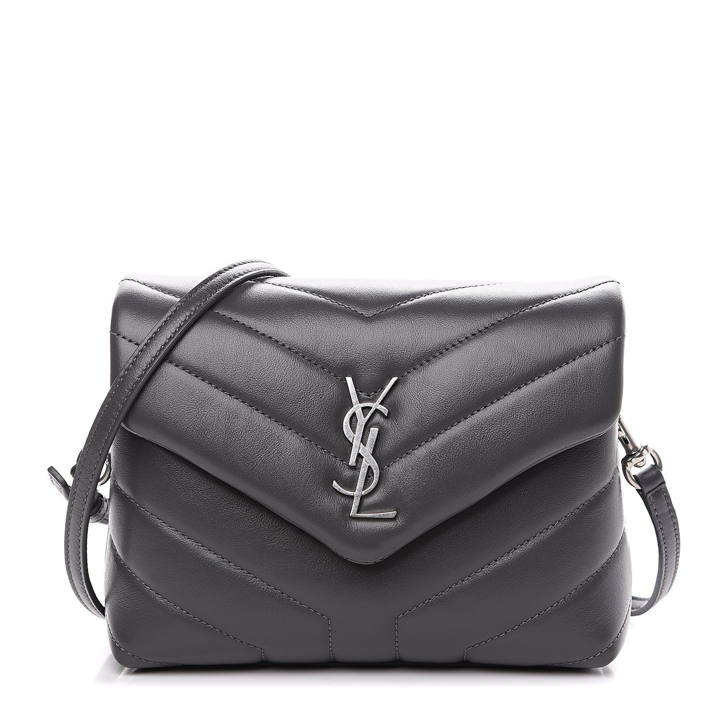 Calfskin Y Quilted Monogram Toy Loulou Crossbody Bag Storm