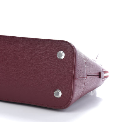 Balenciaga Signature Grained Calfskin Logo S Ville Top Handle Bag Dark Red Light White 7 of 11