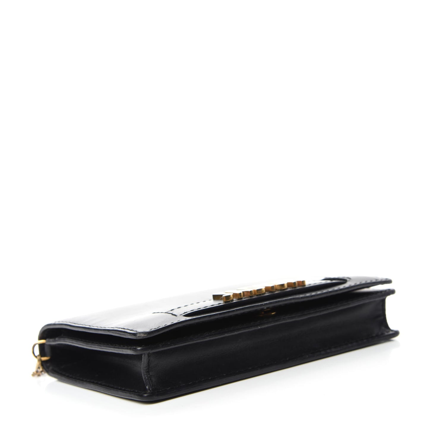 Calfskin J'Adior Wallet on Chain Pouch Black