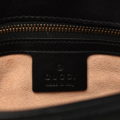 Gucci Calfskin Matelasse Studded Medium Pearly GG Marmont Shoulder Bag Black 8 of 15