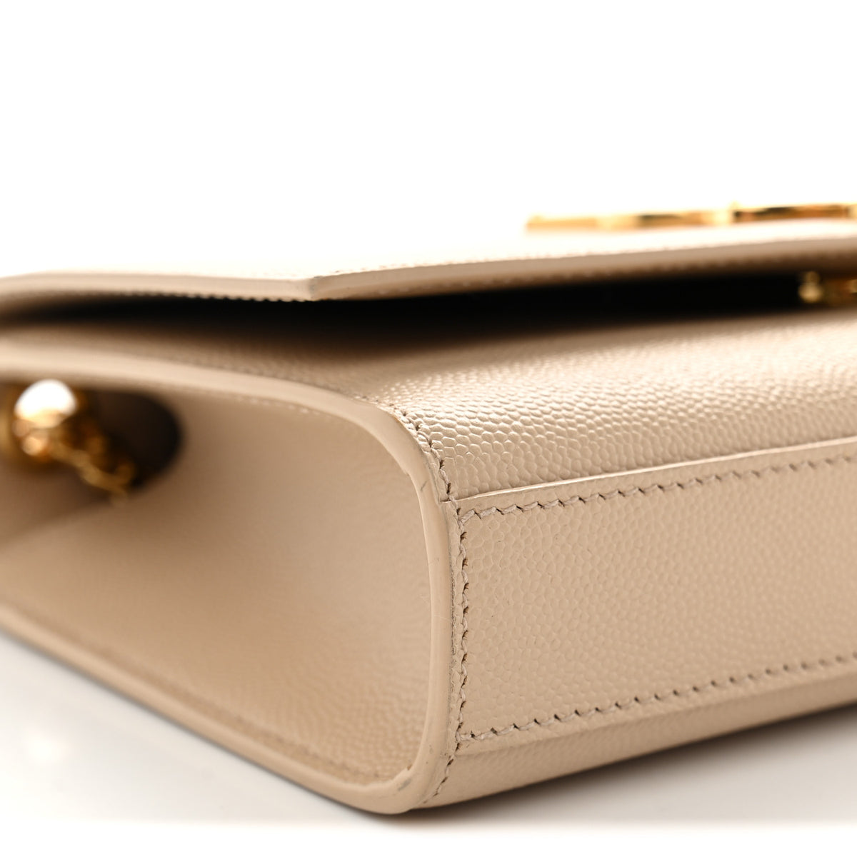 Saint Laurent Grain De Poudre Small Monogram Kate Satchel Nude Powder 9 of 11