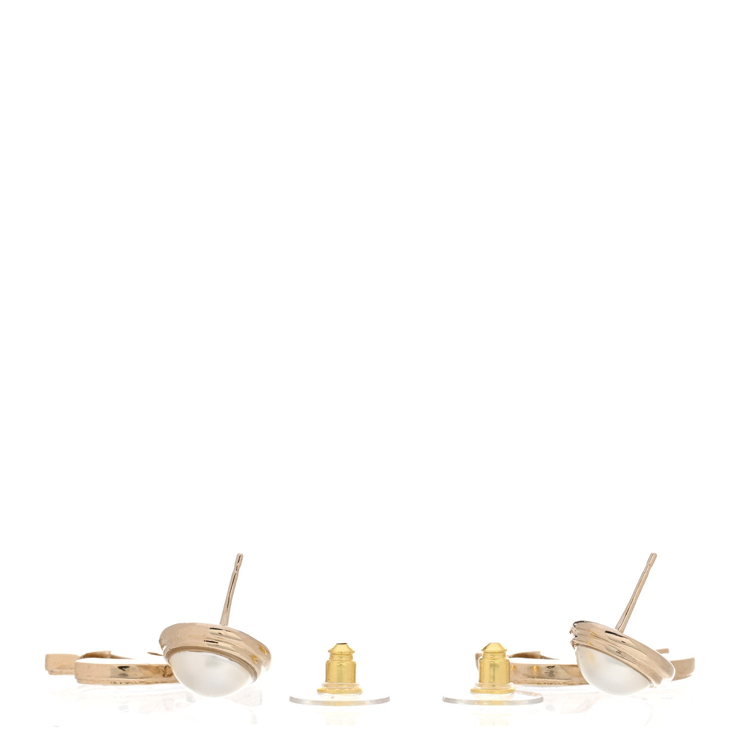 Chanel Pearl Enamel CC Drop Earrings Black 3 of 5