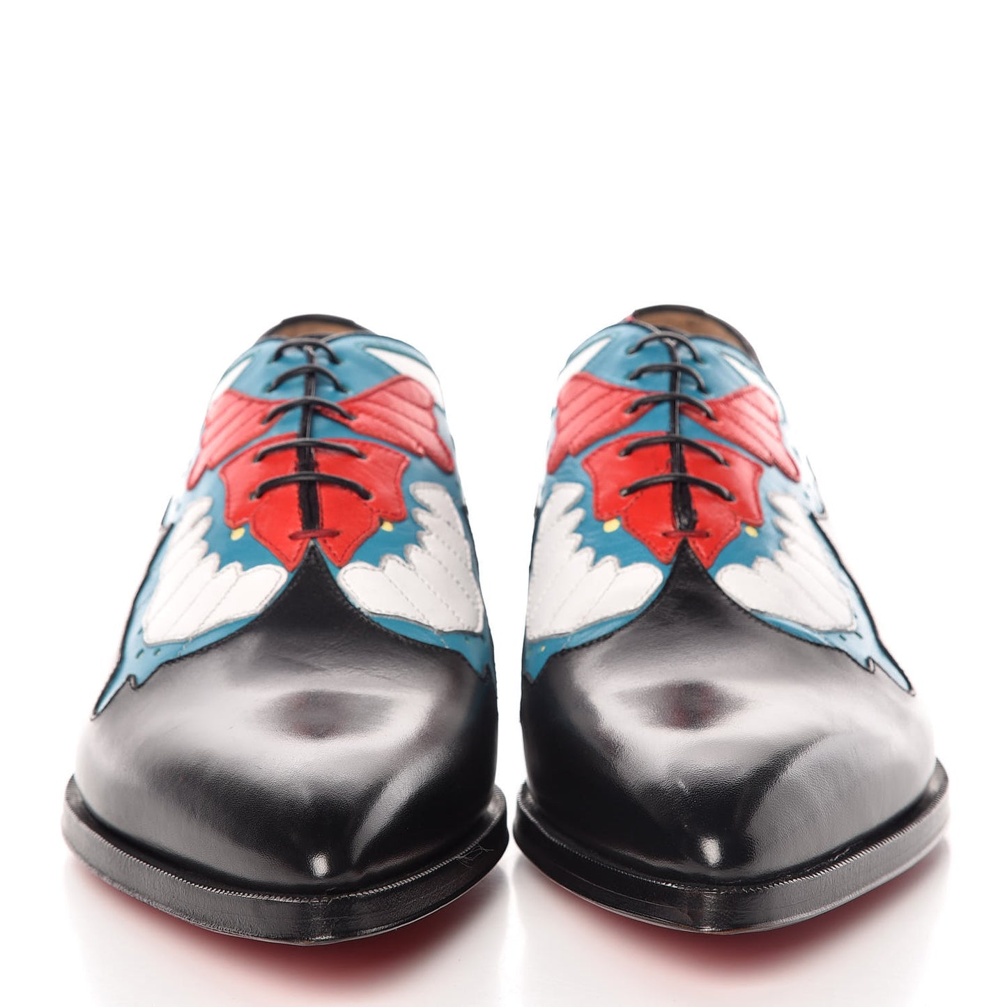 Calfskin Mens Chrisolido Flat Oxfords 40.5 Black