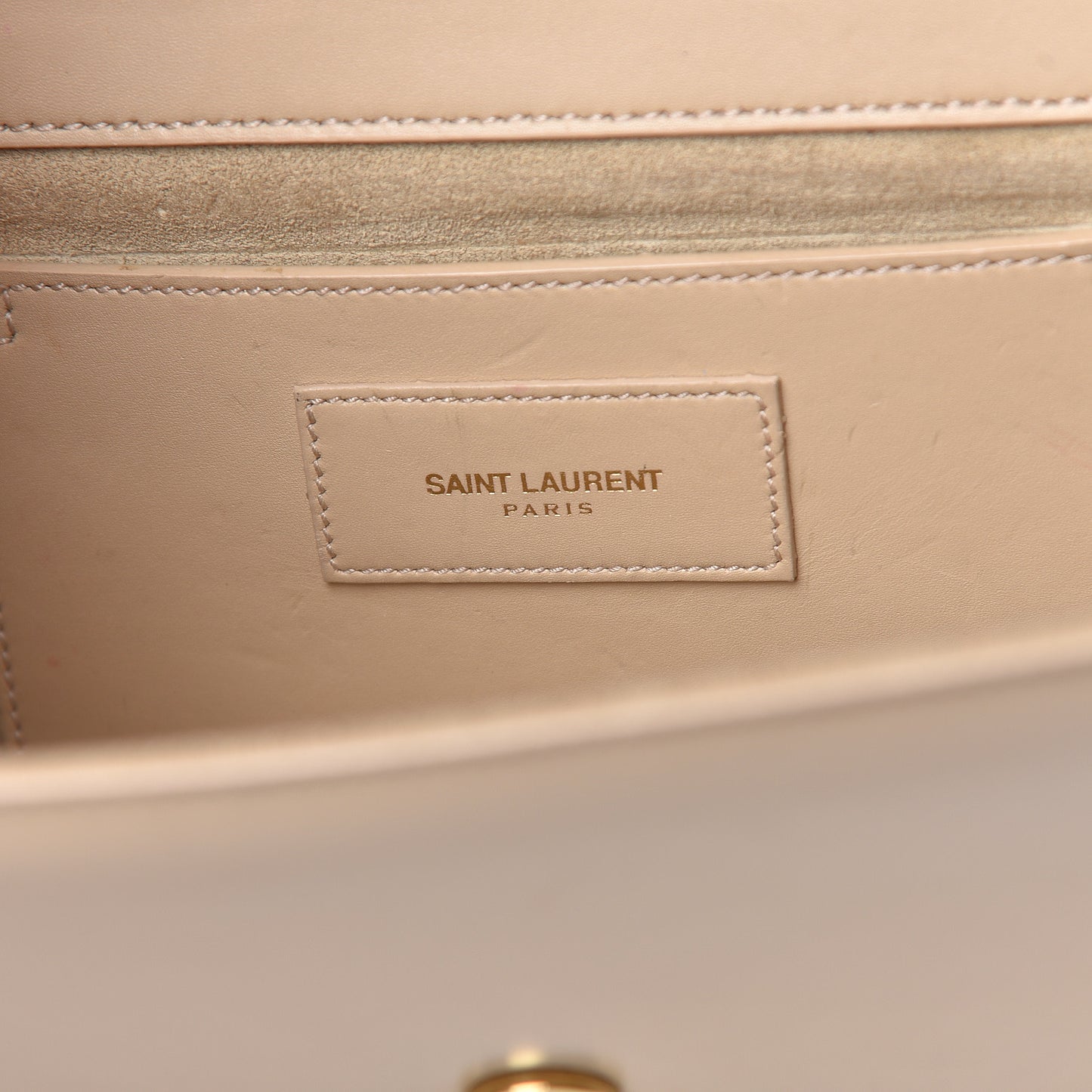 Smooth Calfskin Cassandre Clutch Nude Powder