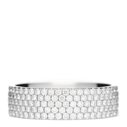 Tiffany 18K White Gold Diamond Metro Five-Row Ring 50 5.5 3 of 5