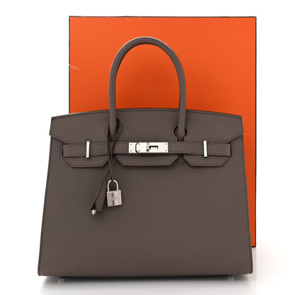 Hermes Epsom Birkin Sellier 30 Etain 11 of 11