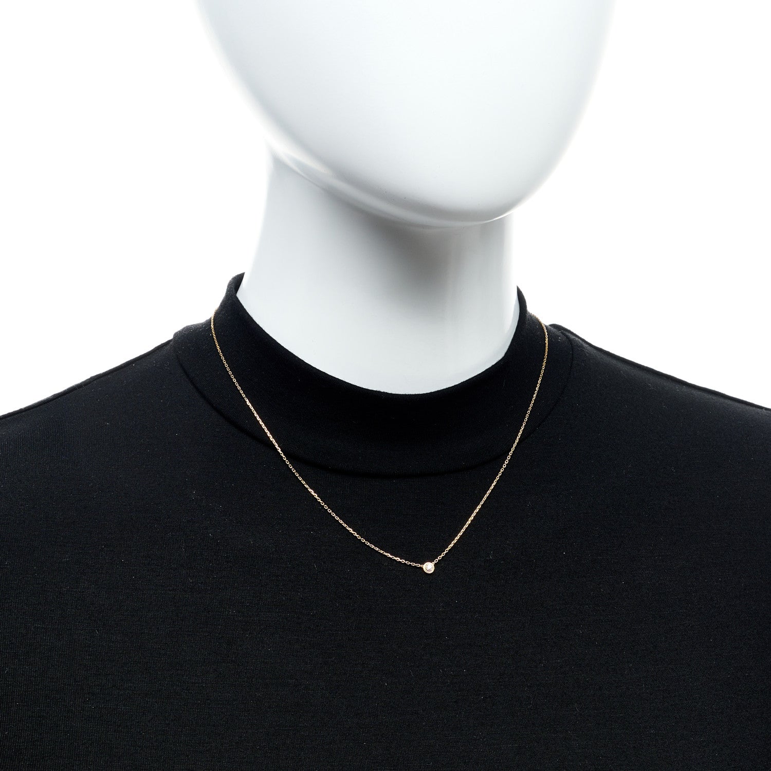 Cartier 18K Yellow Gold Diamond XS D'Amour Pendant Necklace 2 of 6