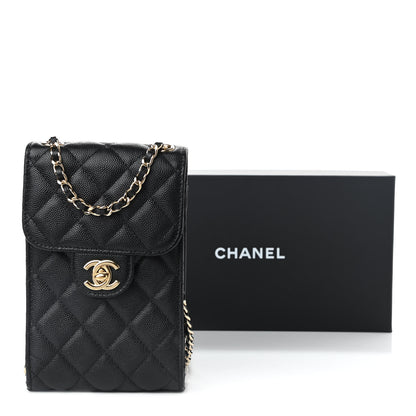 Chanel Caviar Quilted Classic Phone Holder Black 12 of 12