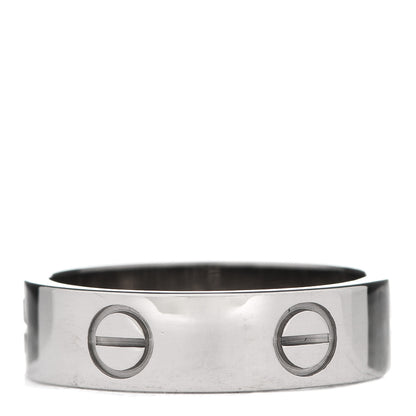 Cartier 18K White Gold 5.5mm LOVE Ring 56 7.5 3 of 5