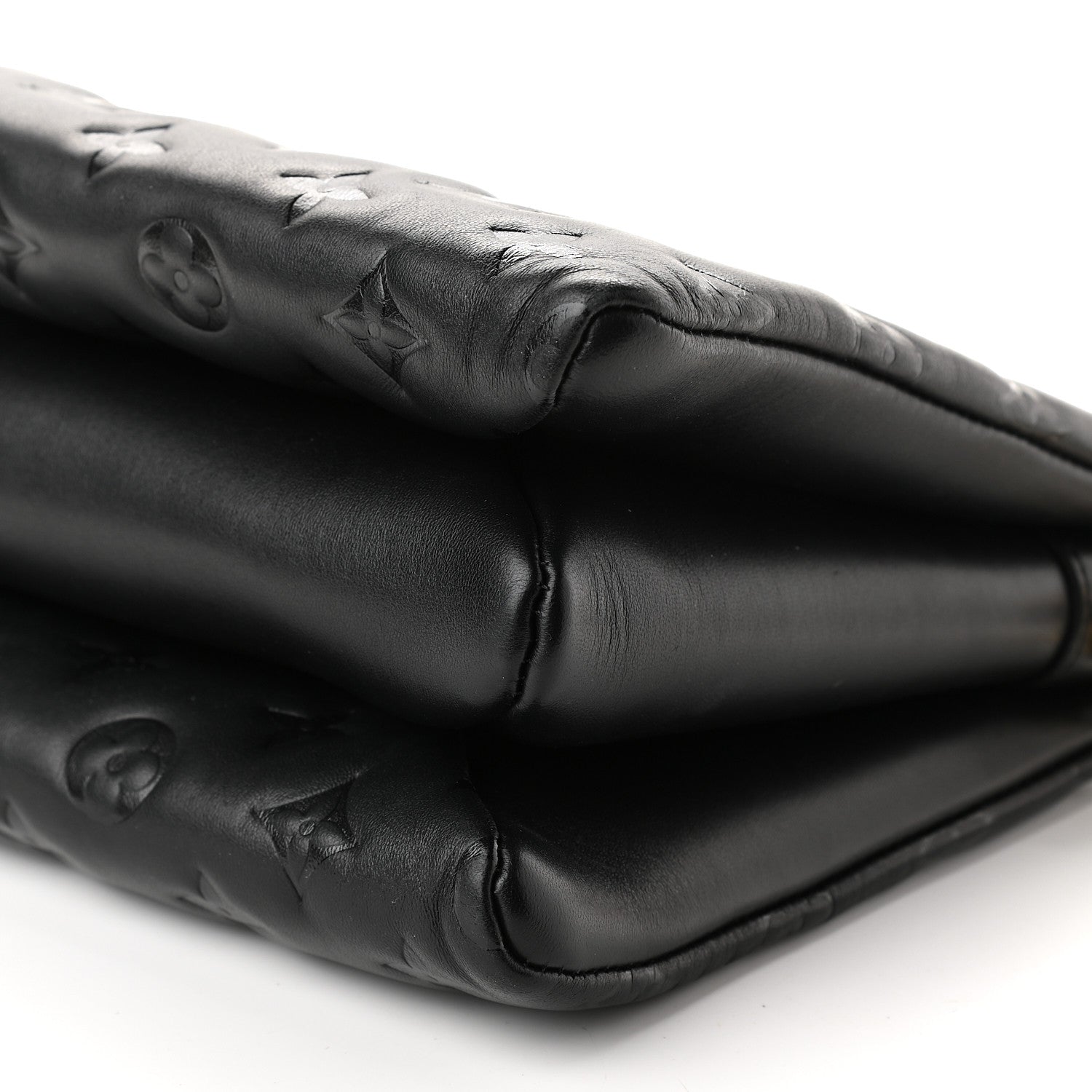 Louis Vuitton Lambskin Embossed Monogram Coussin PM Black 9 of 9
