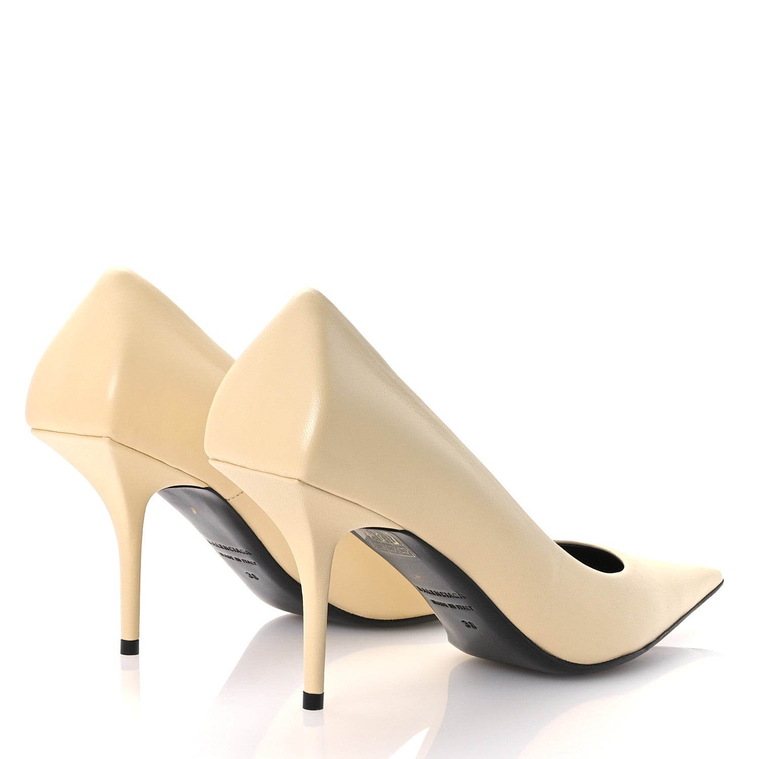 Balenciaga Nappa Square Knife 80mm Pumps 38 Beige Argile 5 of 9