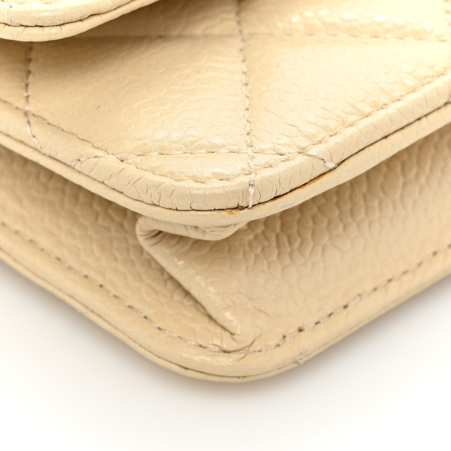 Chanel Caviar Quilted Wallet On Chain WOC Beige 12 of 17
