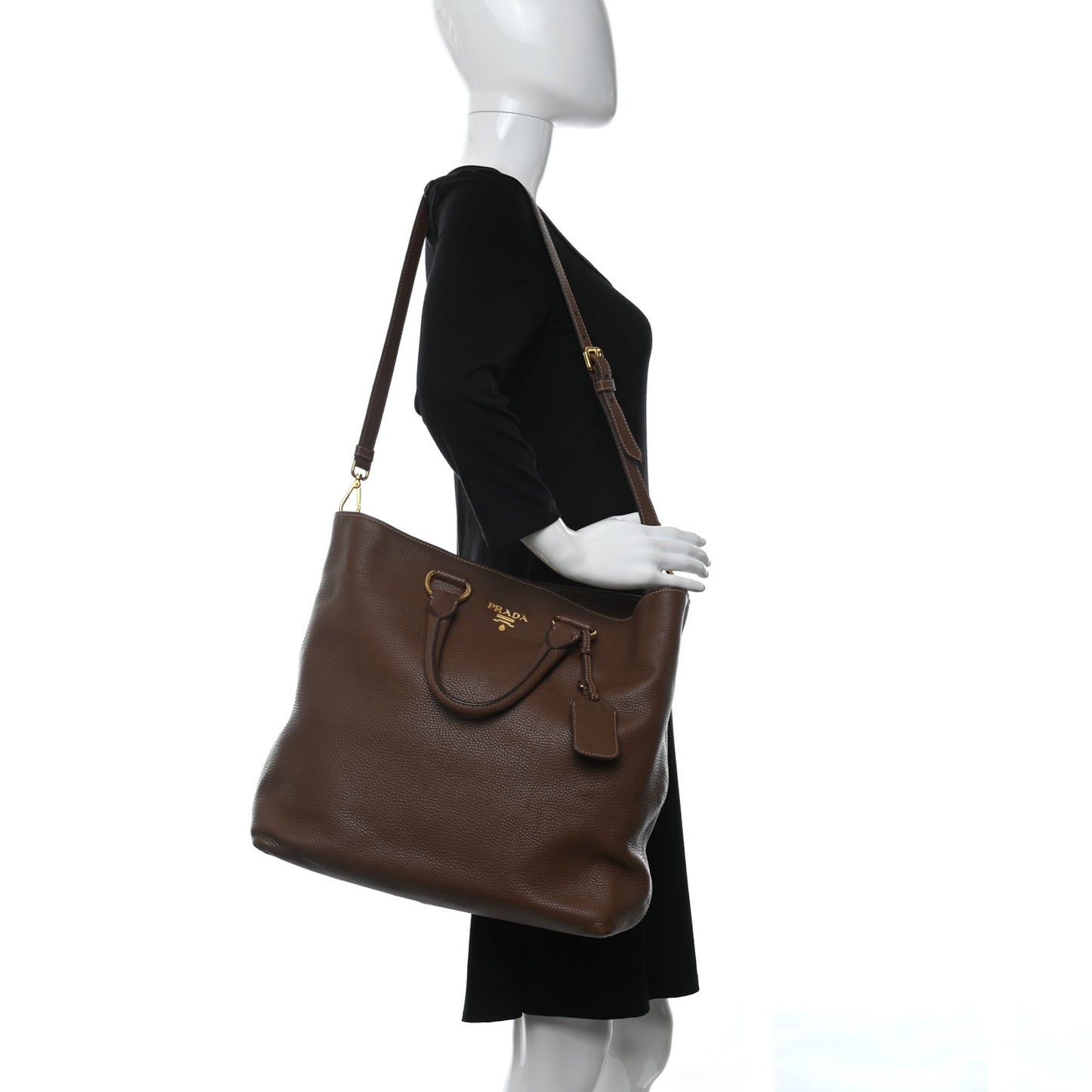 Vitello Daino Tote Tabacco