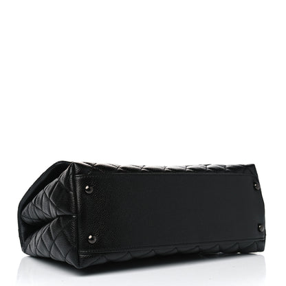 Chanel Caviar Quilted Small Coco Handle Flap So Black 3 of 4