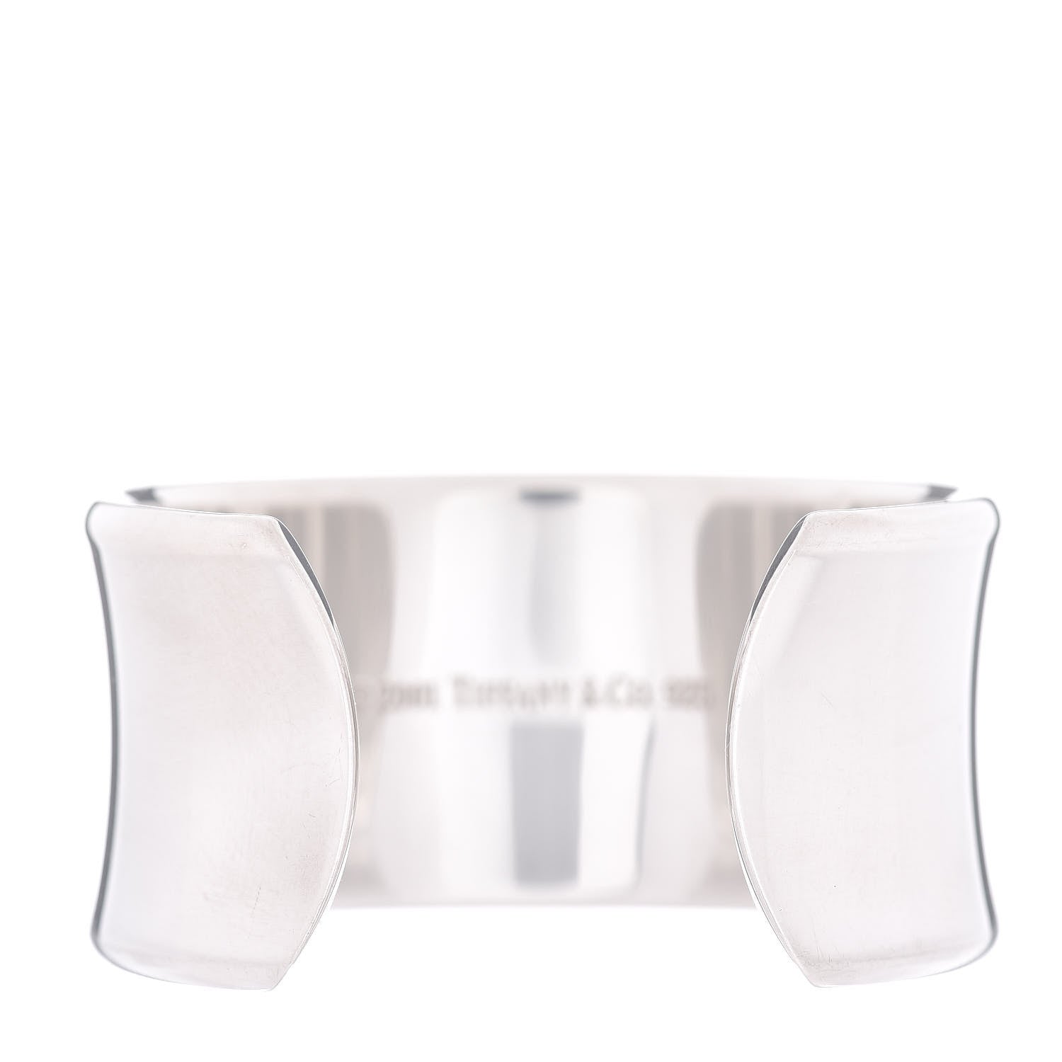 Tiffany Sterling Silver Wide 1837 Cuff Bracelet 3 of 4
