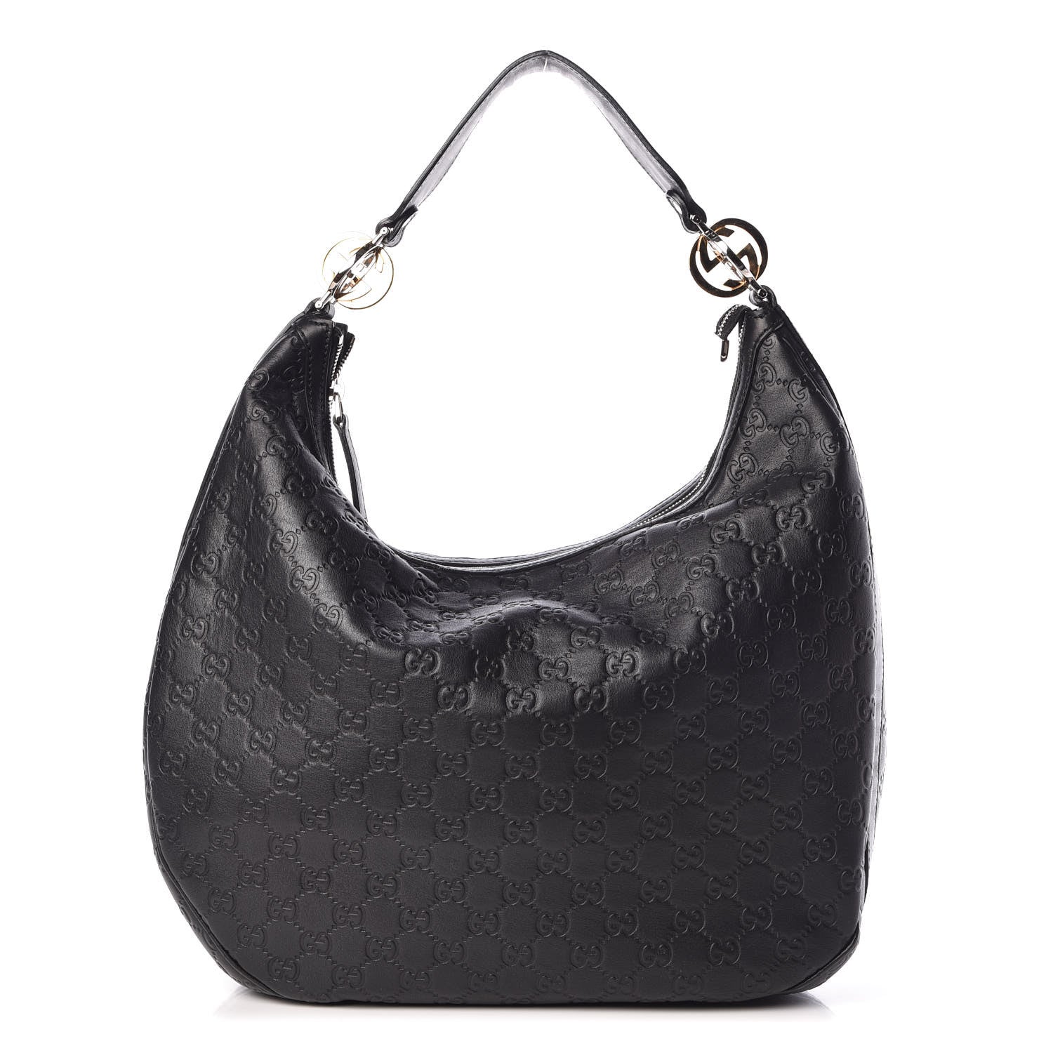 Gucci Guccissima Large GG Twins Hobo Black 1 of 12