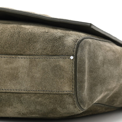 Saint Laurent Suede Medium Reversible Monogram Kate Satchel Olive 8 of 10