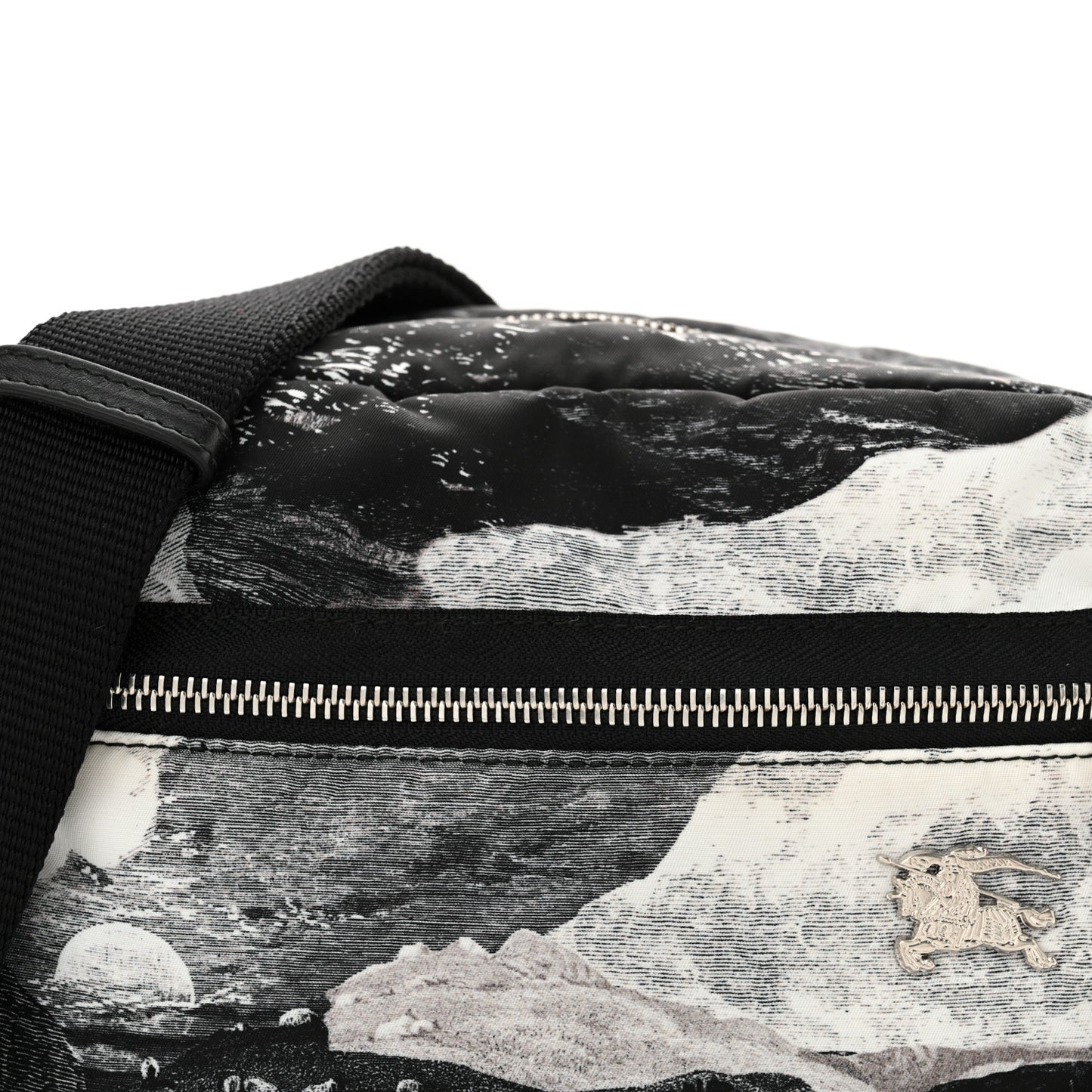 Nylon Dreamscape Print EKD Aviator Crossbody Bag Black