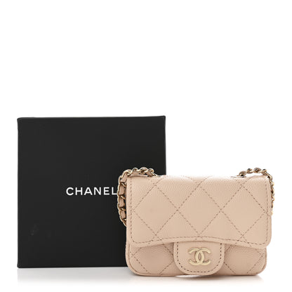 Chanel Caviar Quilted Mini Chain Belt Bag Light Beige 11 of 11
