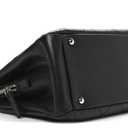Chanel Caviar Quilted CC Timeless Soft Tote Black 9 of 10