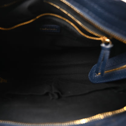 Balenciaga Chevre Gold Metallic Edge Hardware S City Bleu Nuit Dark Sea 6 of 11