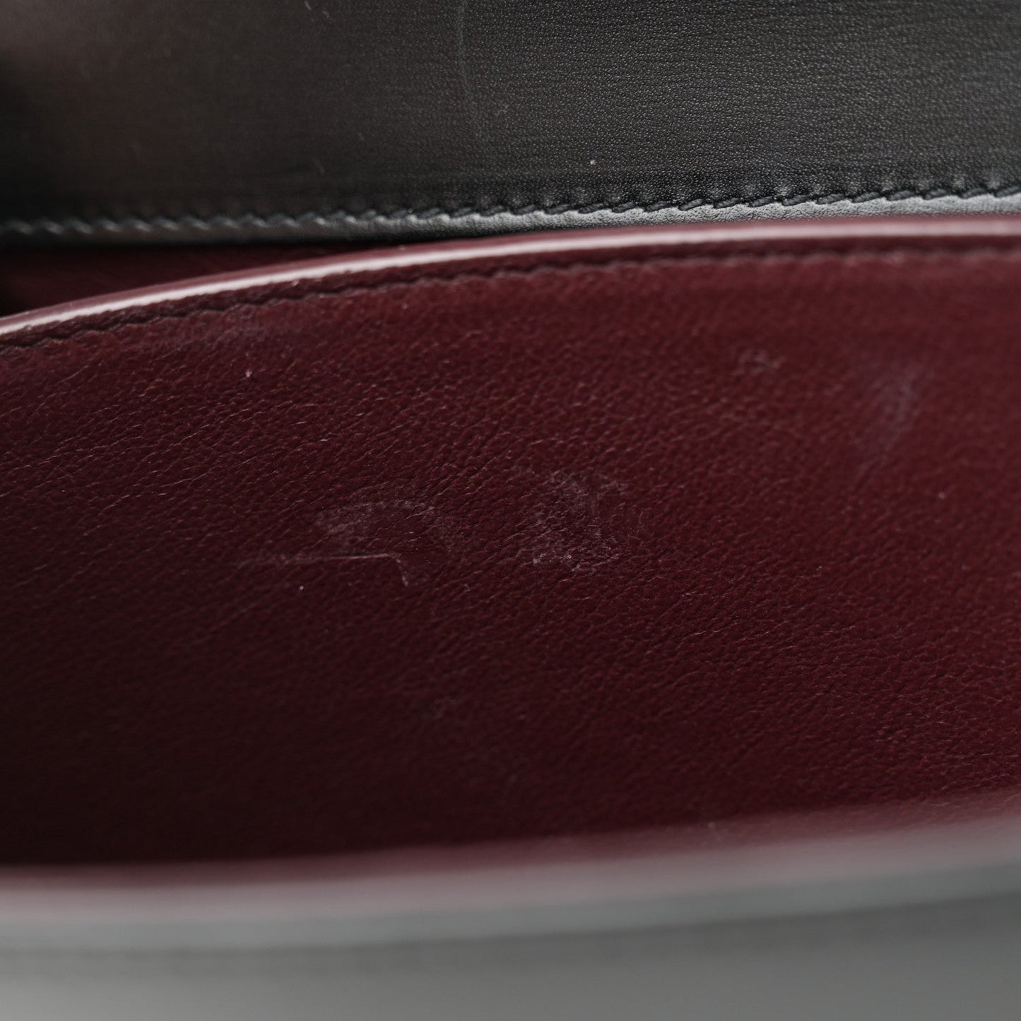 Smooth Calfskin Medium Classic Monogram Cassandra Top Handle Black Rouge Legion