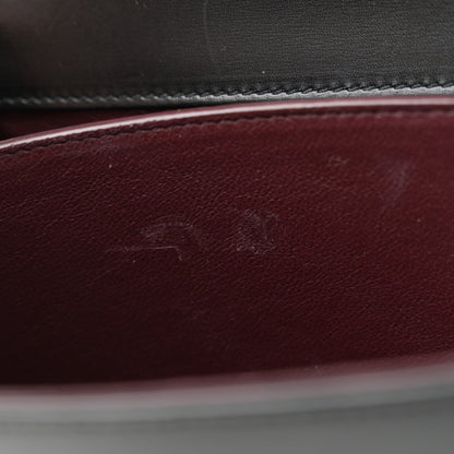 Saint Laurent Smooth Calfskin Medium Classic Monogram Cassandra Top Handle Black Rouge Legion 11 of 14