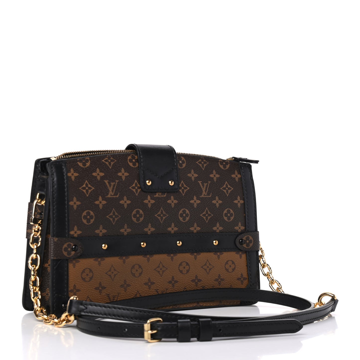 Reverse Monogram Trunk Clutch
