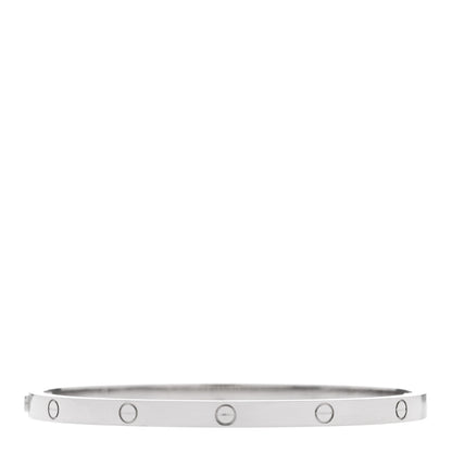 Cartier 18K White Gold Small LOVE Bracelet 16 2 of 7