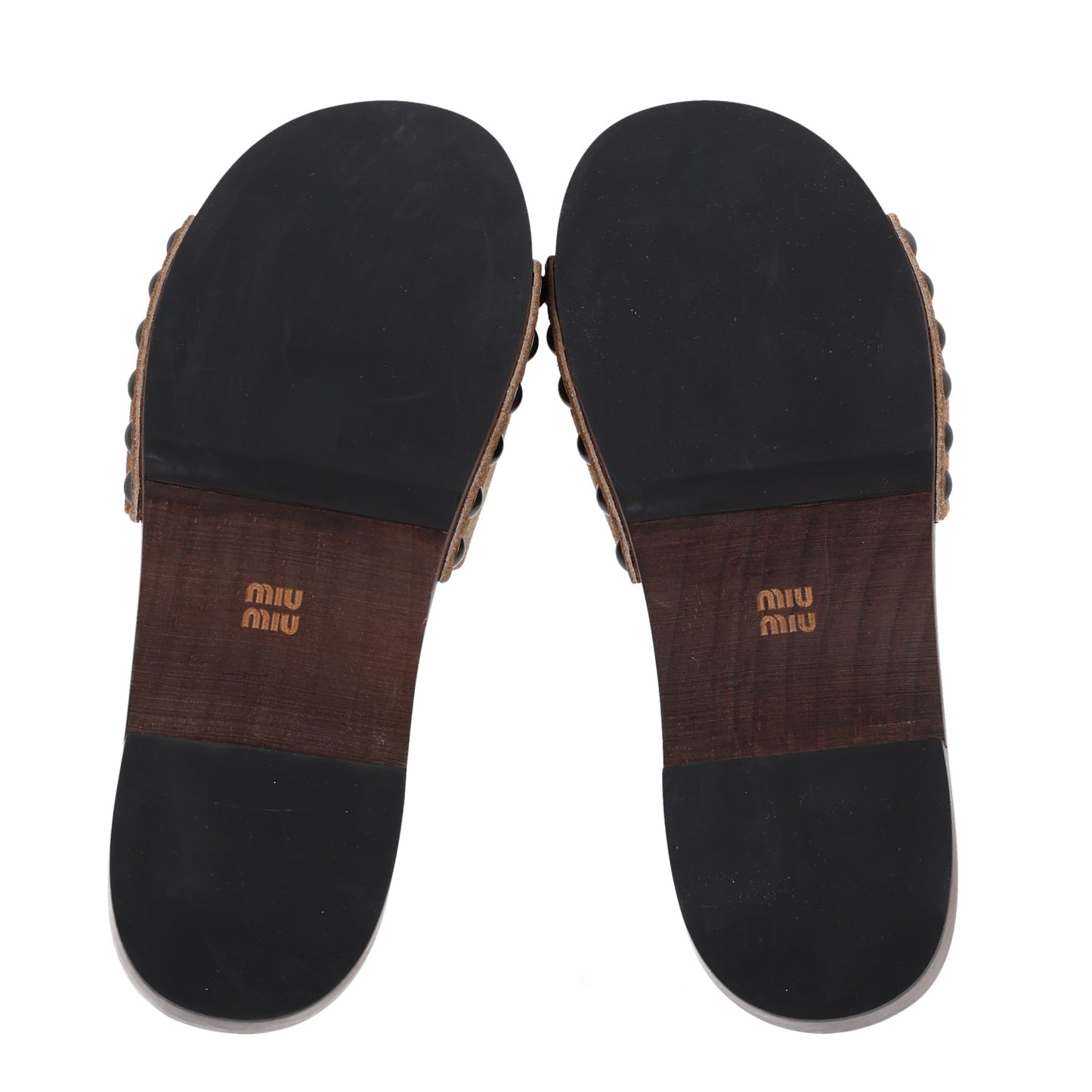 Suede Logo Slide Clogs 36 Cannella