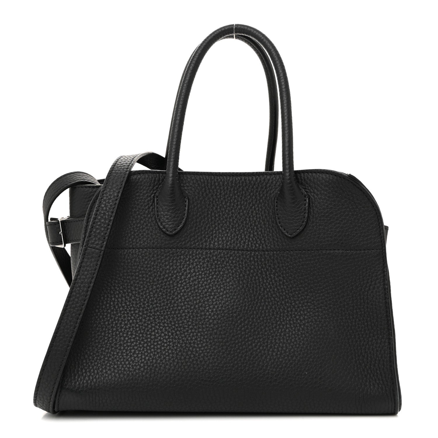 The Row Grained Calfskin Soft Margaux 10 Bag Black 1 of 12