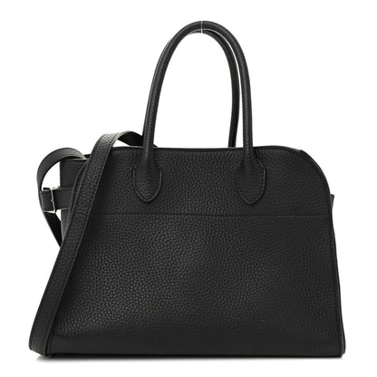 The Row Grained Calfskin Soft Margaux 10 Bag Black 1 of 12