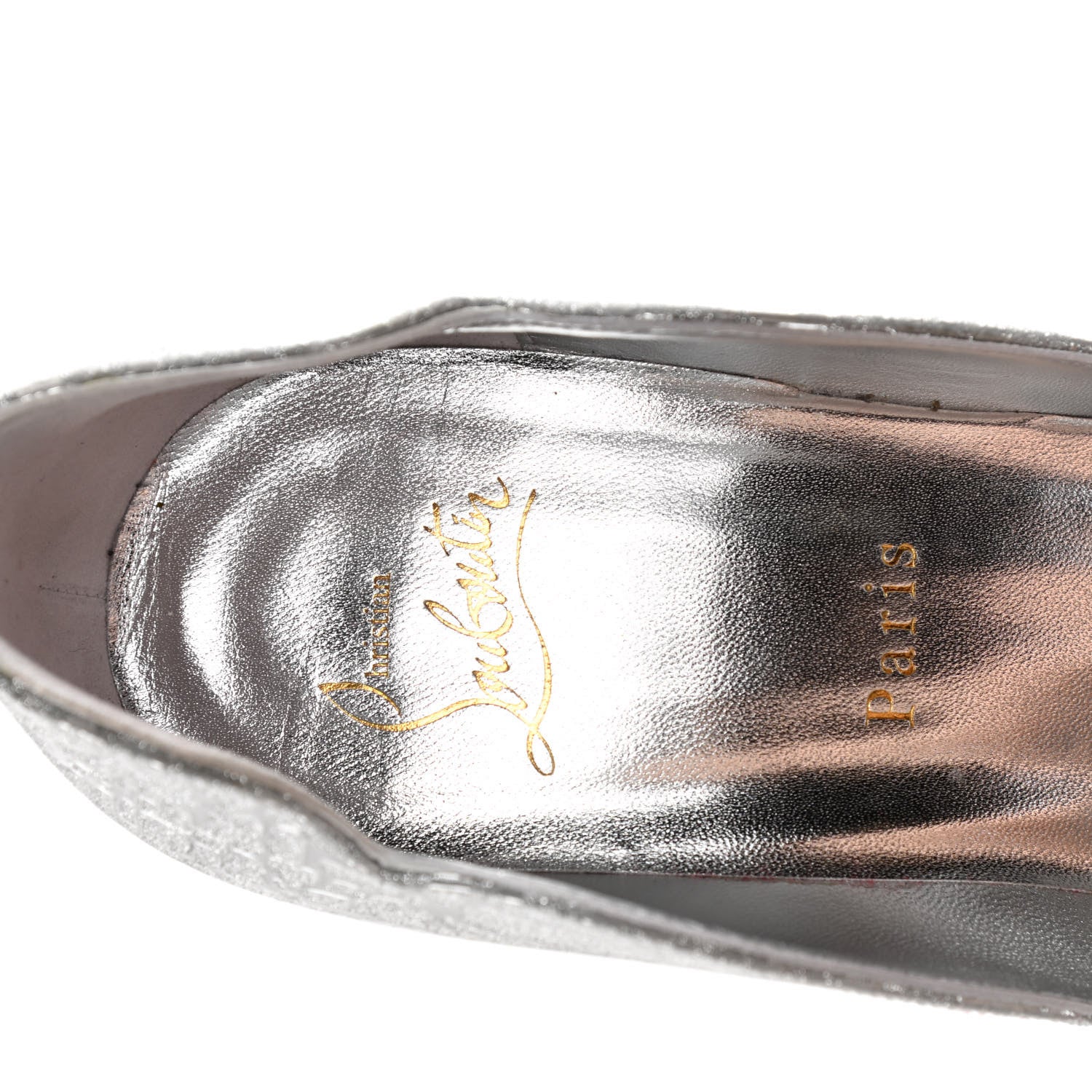 Christian Louboutin Glitter Specchio Hot Chick 100 Pumps 41 Silver 7 of 8