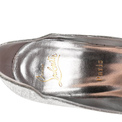 Christian Louboutin Glitter Specchio Hot Chick 100 Pumps 41 Silver 7 of 8