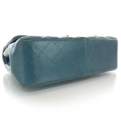 Chanel Lambskin Quilted Jumbo Double Flap Turquoise 4 of 9