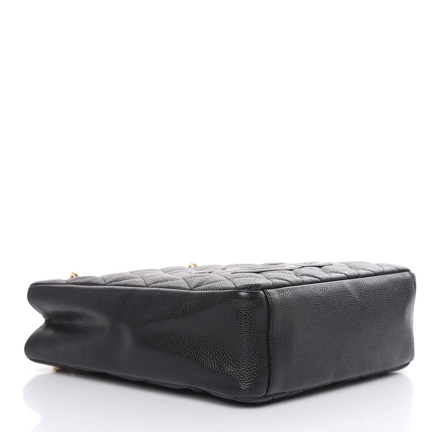 Caviar Quilted Petit Shopping Tote PST Black