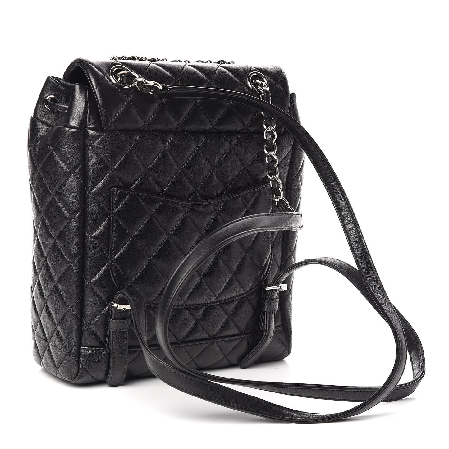 Lambskin Quilted Small Urban Spirit Backpack Black